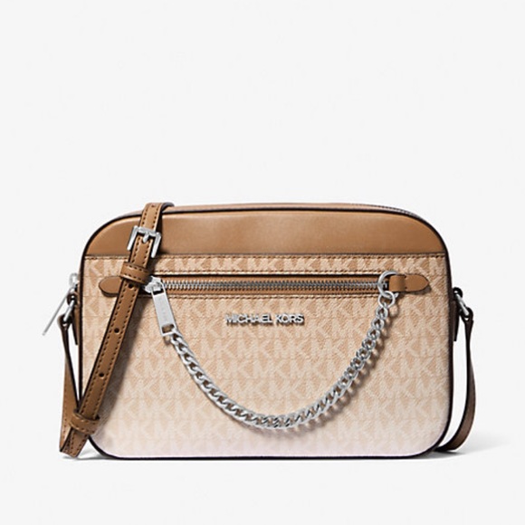 MICHAEL KORS Jet Set Lg Ombré Signature Logo EW Crossbody East West 
Husk 
NWT - Picture 1 of 16
